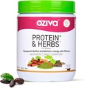 OZIVA protein & Herbs for Women | 500 Gm (16 hizmet)| Multivitamins, Curcumin, Shatavari, Tulsi for Support Metabolism, Hormonal Balance & Skin, Saç Sağlığı (1.1 Lb)