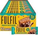 FULFIL Snack Protein Bars, Σοκολάτα Αλατισμένη Caramel Γεύση, Χωρίς γλουτένη με 15g Πρωτεΐνες, Παντελόνι Staples, 12 Count