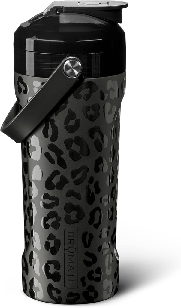 BrüMate MultiShaker Blender Shaker Şişe |% 100 Leakproof Ben paslanmaz Çelik | Pre Workout ve protein Shaker Şişe for the Gym | 26oz (Onyx Leopard)
