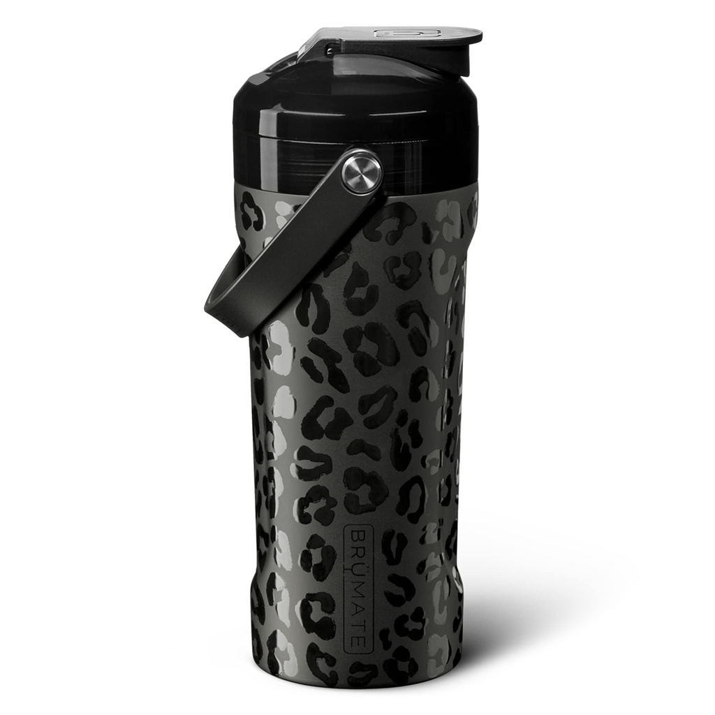 BrüMate MultiShaker Blender Shaker Şişe |% 100 Leakproof Ben paslanmaz Çelik | Pre Workout ve protein Shaker Şişe for the Gym | 26oz (Onyx Leopard)