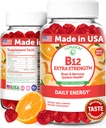 Lunakai Ekstra Güçlü 3000 ARAP B12 Gummies - ABD Made, Delicious Daily Energy & Metabolism Support - Vegan B12 Mecobalamin Supplement 60ct