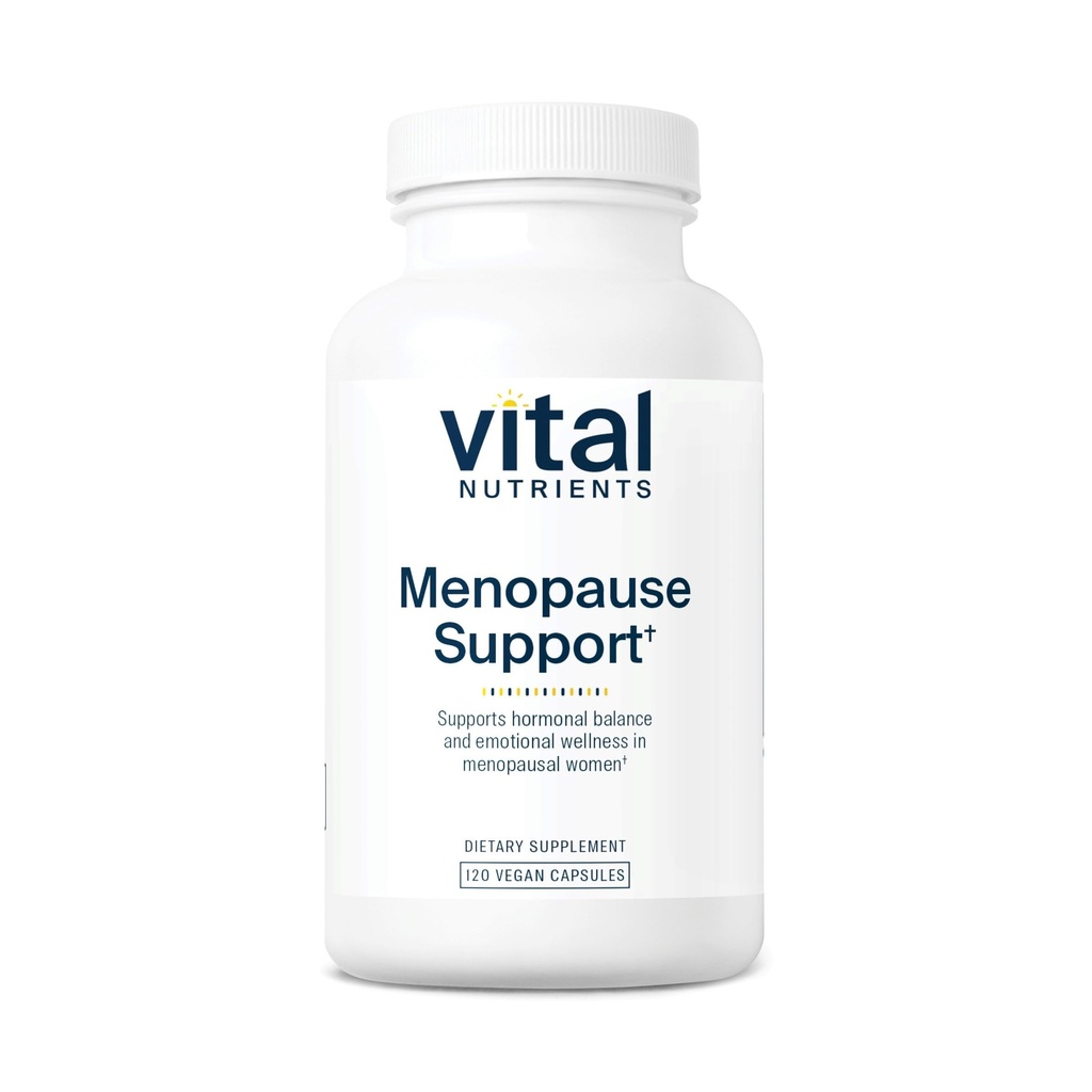 Vital Nutrients Menopause Support | Vegan Supplement for Women | Herbal Kompleks with Black Cohosh and Vitex Tree Berry for Hormon Balance Support* | Gluten, Süt, Soy Free | 120 Capsules