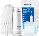 Nasal Irrigation System - YESPOW Electric Neti Pot Nose Clean - Sinus Rinse Machine with 4 Modes for Nose Wash - Nasal Irrigator with 40 Packets Saline for Sinus Flush and Relief