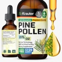 BIO KRAUTER Pine Pollen Tincture - Pine Pollen Powder Liquid Extract for Immune Support - Alcohol & Sugar Free Natural Herbal Supplement - 2 Fl.Oz.