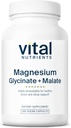 Vital Nutrients Magnezyum Glycinate + Malate | 120 mg Vegan Supplement for Women and Men | Muscle, Heart, Bone Support * | Promosyonlar Rahatlama | Gluten, Süt ve Soy Free | 100 Capsules