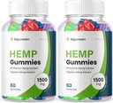 (2 Pack) Rejuvazen Gummies - Resmi Formula - Rejuvazen Hemp Gummies Kan Baskı Şeker Formula 300 mg, Rejuvazen Gummies Yüksek Potency Büyük Boyut Gummies 25mg Per Gummy 1500 mg (120 Gummies)