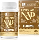 1500 MG Liposomal NAD+, 98%+ Absorption, NAD+ Supplement for Women & Men with TMG, for Aging Defense, Cellular Energy, Heart & Brain Function, Longevity, 60 Softgels