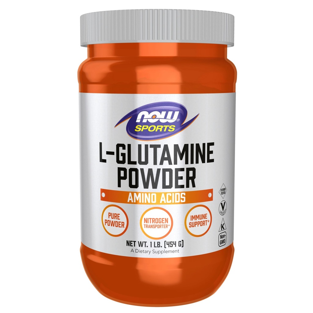 Şimdi Gıdalar Spor Beslenme, L-Glutamine Pure Toz,jen Transport Nitroer*, 1Pound