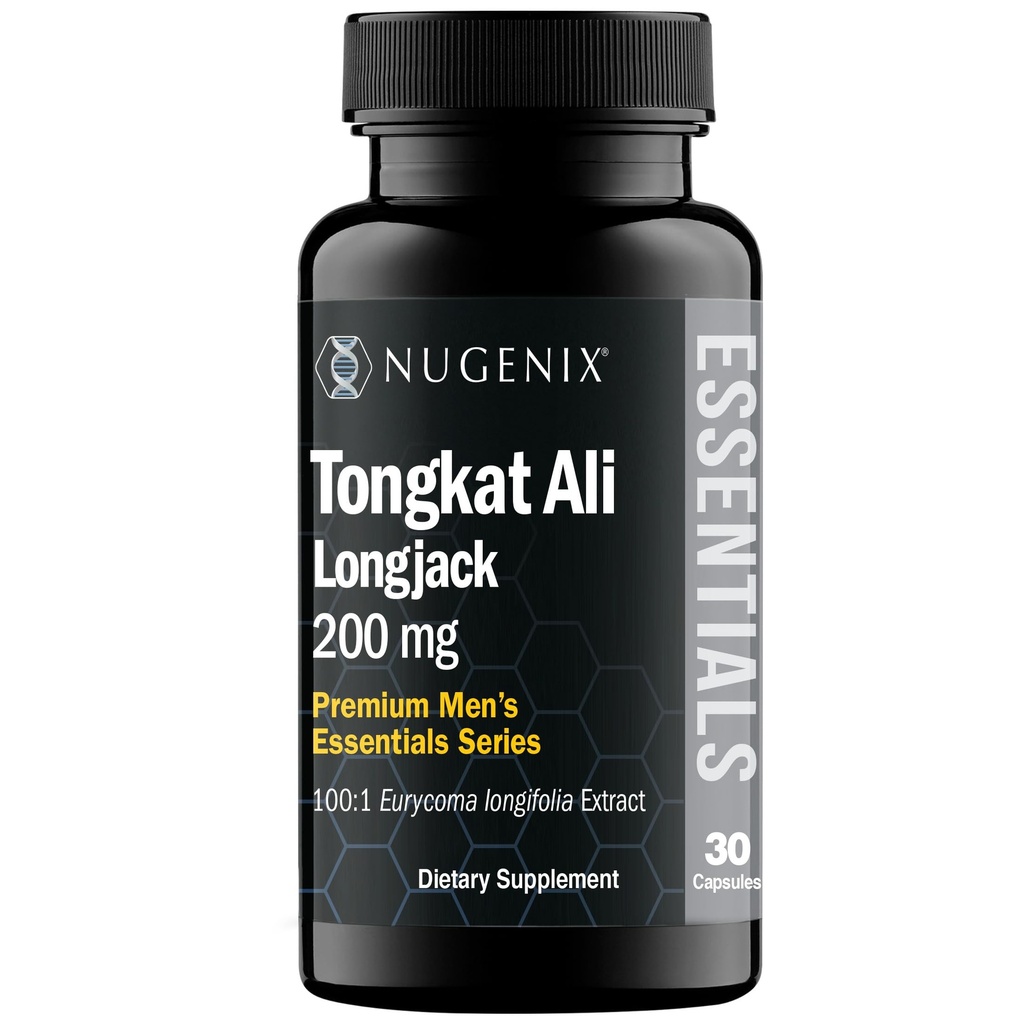 Nugenix Απαραίτητα Tongkat Ali για τους άνδρες, Υποστήριξη για την υγεία των ανδρών, Longjack Eurycoma εκχύλισμα Longifolia, 30ct