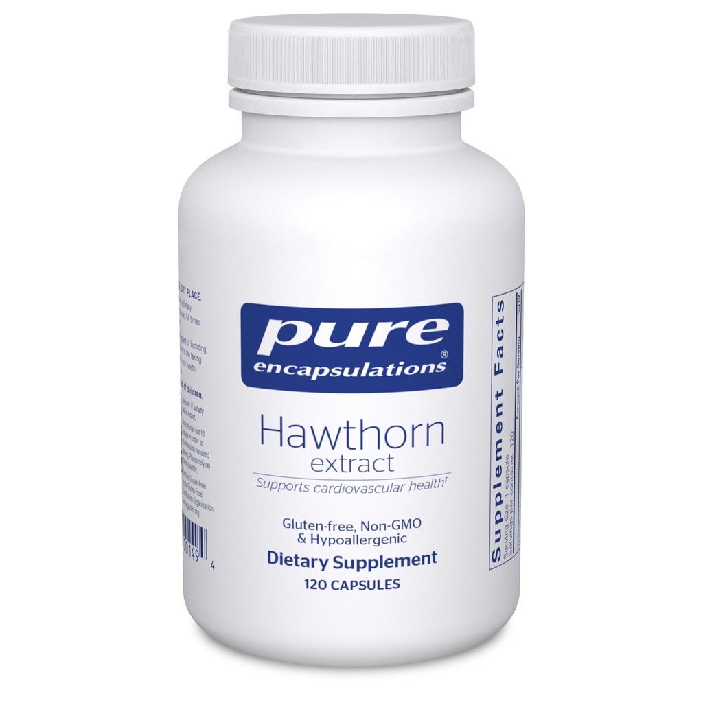 Pure Encapsulations Hawthorn Extract | Crataegus Oxyacantha Hipoallergenic Supplement for Cardiovascular System Support | 120 Capsules