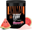 Animal Fury Pre Workout Toz - Watermelon, 350 mg Caffeine, BCAA Platinum, 2g Alanine, Citrulline & Tyrosine, Energy, Focus, Strength, Endurance, Preworkout for Men & Women, 20 Services