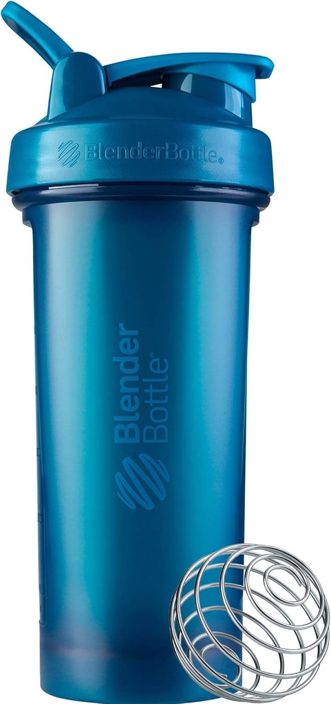 BlenderBottle Classic V2 Shaker Şişe Protein Shakes ve Pre Workout, 28-Ounce, Ocean Blue Blue
