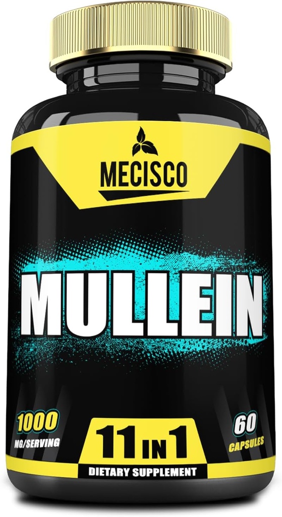 Συμπλήρωμα φύλλων Mullein με ρίζα Panax Ginseng, Cordyceps Sinensis & More - 60 κάψουλες - 11in1