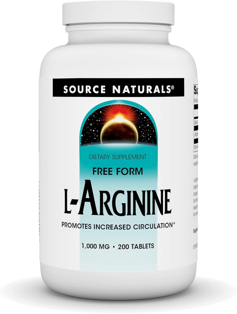 Source Naturals L-Arginine Free Form* - 1000 mg, 200 Tablet