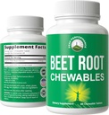 Arıt Chews - Büyük Tasting Beets Chewables with NoEDIT Sugar - Better Than Gummies. Contains Organic Beet Root Extract. Vegan, Zero Gluten Beetroot Total Supplement For Heart, Circulatory, BP