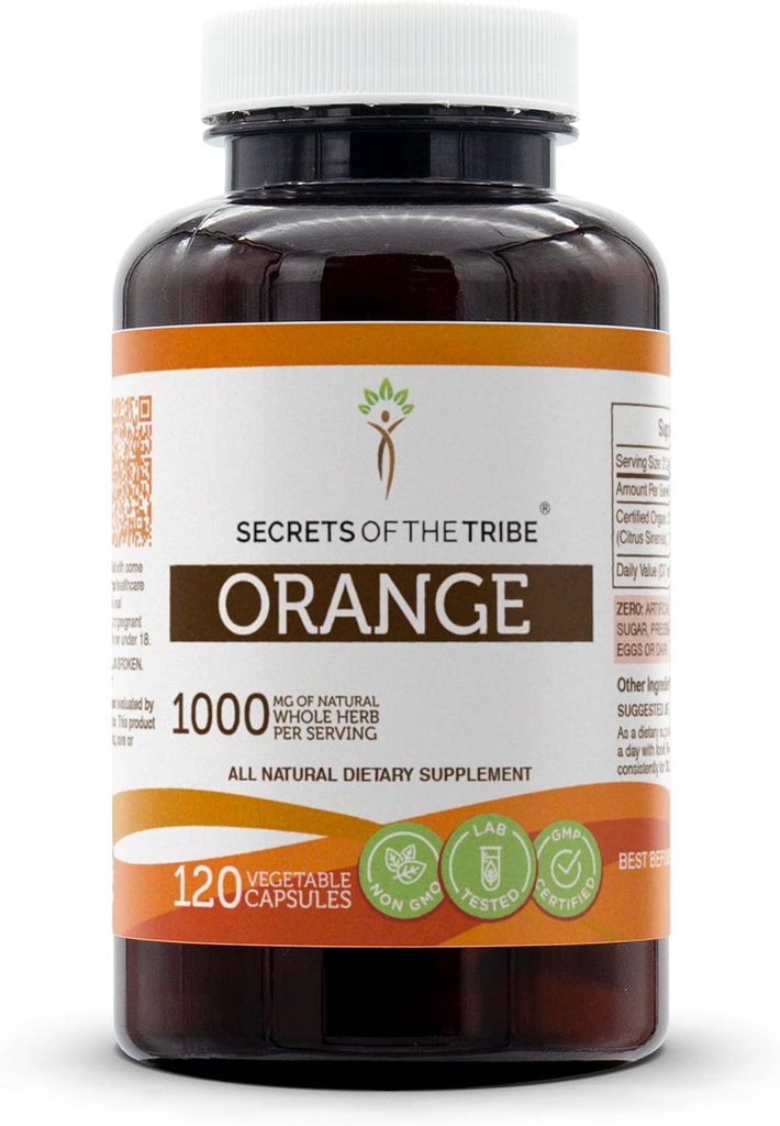 Tribe Orange 120 Capsules, 1000 mg, Orange (Citrus Sinensis) kıl Peel (120 Capsules)