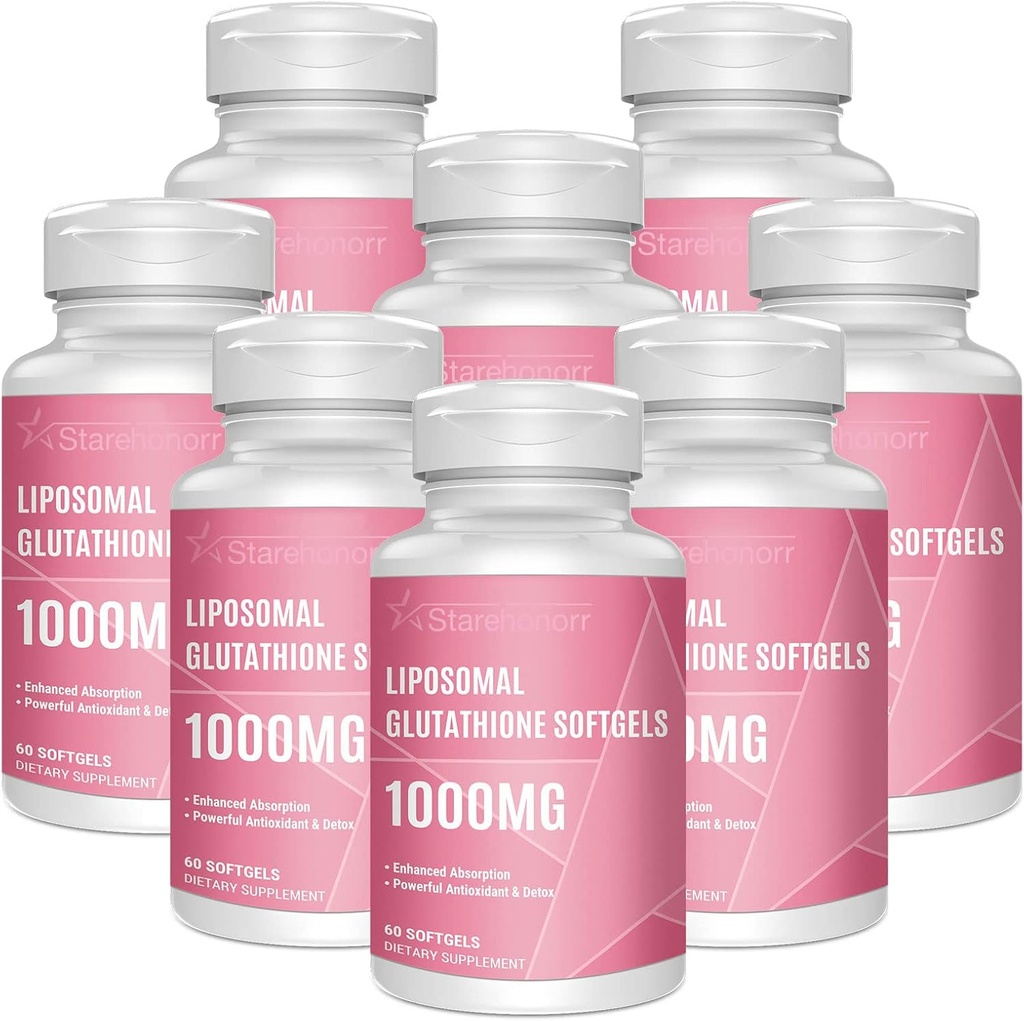 Liposomal Glutathione Softgels 1500MG, Vitamin C, Better Abors, Non-GMO Sağlıklı Atı için Güçlü Antioksit, Immune Health, 480 Softgels