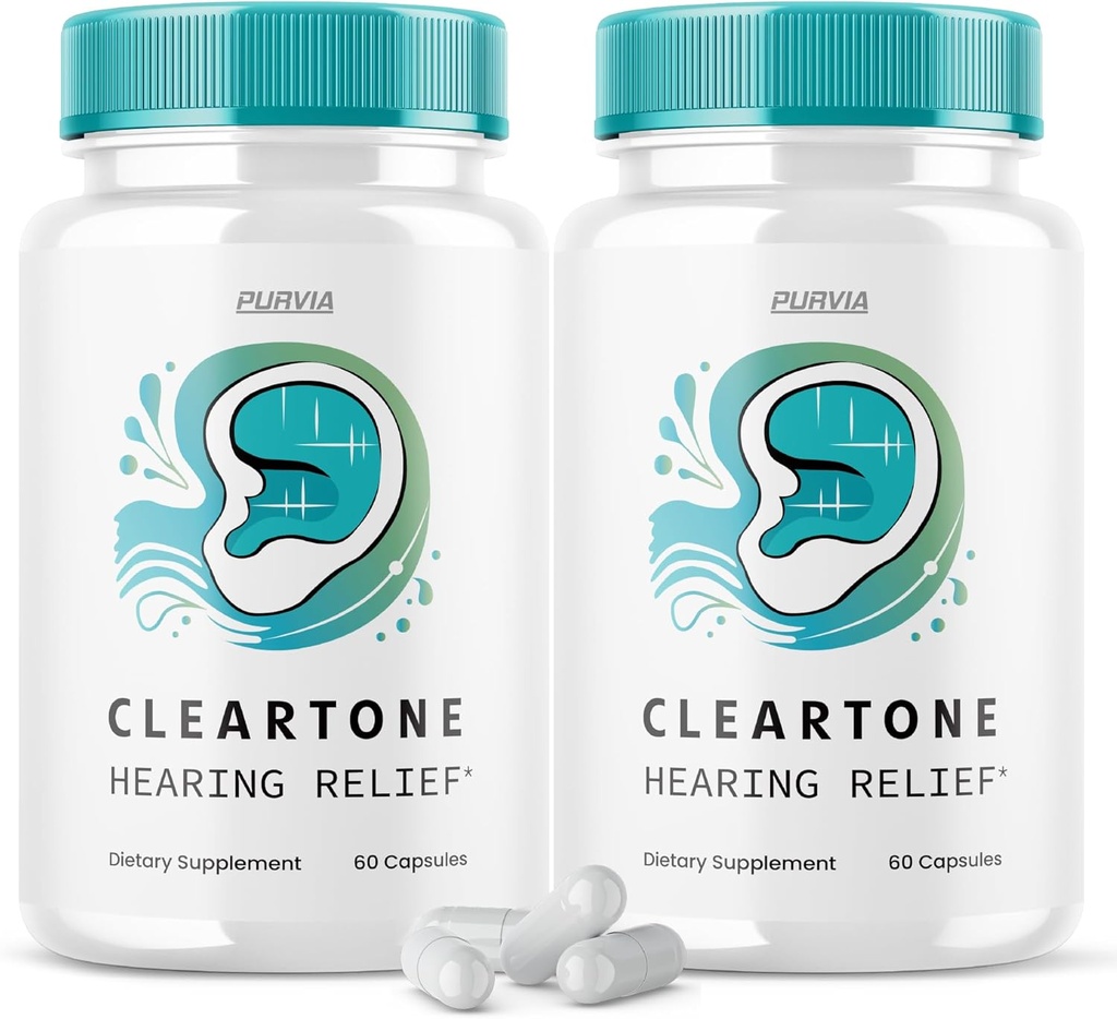 (2 Pack) Cleartone Pills - Resmi Formula - Cleartone Tinnitus İşitme Destek Pills, Clear Tone Pills Size En Güçlü Formula Clear Tone Advanced Vitamin Supplement (120 Capsules)