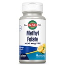 KAL Metil 1000 mcg, 5-MTHF Active Form, Folic Acid Supplement, Heart Health, Prenatal, Mood ve Brain Support, Vegetarian, Natural Lemon ActivMelt, 60-Day Garanti, 60 Serv, 60 Micro Tabletler