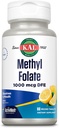KAL Metil 1000 mcg, 5-MTHF Active Form, Folic Acid Supplement, Heart Health, Prenatal, Mood ve Brain Support, Vegetarian, Natural Lemon ActivMelt, 60-Day Garanti, 60 Serv, 60 Micro Tabletler
