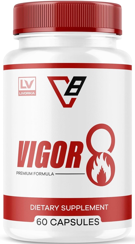 LIVORKA Vigor 8 for Men, Premium Formula, Male Supplement, 60 Capsules for 1 Ay