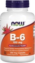 Τώρα τρόφιμα Βιταμίνη B-6 250 κάψουλες/100mg