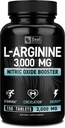Zeal Naturals L Arginine 3000 mg Capsules (150 Tabletler | 1000 mg) Maksimum Dose L-Arginine Nitrik Oksit Desteği için Arginine 3000 mg Capsules (150 Tabletler | 1000 mg)