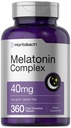 Horbäach Melatonin 40 mg Kompleksi | 360 Hızlı Dissolve Tabletler | Yetişkin Ekstra Güçlü Tamam | Chamomile ve Ashwagandha | Vegetarian, Non-GMO, Gluten Free
