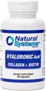 Hyaluronic Acid Plus Collagen and Biotin 60 Capsules by Natural Systems - Asito Hialuronico Capsules for Advancedd Abors - Hidrolik Hyaluronic Acid Supplement for Skin - Güçlü Skin, Saç, Nails