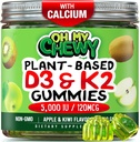 Κεντρική-γεμισμένη βιταμίνη D3 K2 Gummies - Παιδιά, Έφηβοι & Ενήλικες - Συμπλήρωμα για υγιή δόντια, οστά, ενέργεια και ανοσία - 5000 IU D3, 120 mcg K2(MK-7), 120 mg ασβέστιο - Vegan & Non-GMO - 60 Count