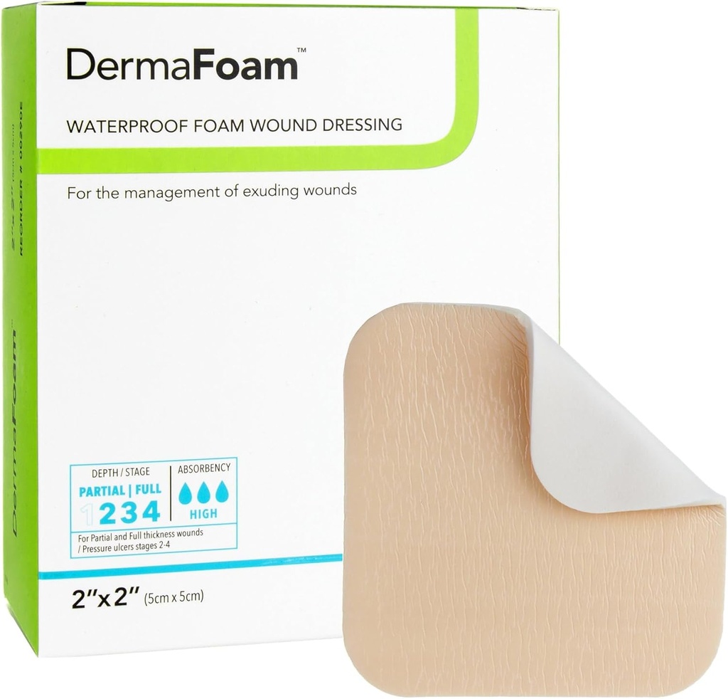 Dermarite Industries Derma Köpük Olmayan Köpük Giyme, 2x2, 10 Kont