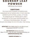 Alkaline Herb Shop Just Herbs: Σκόνη φύλλων soursop