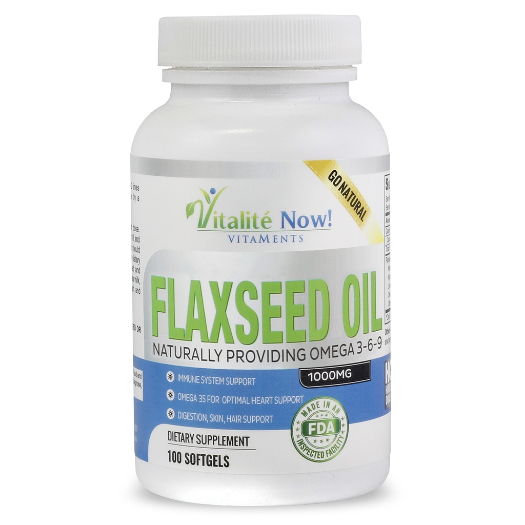Organik Flaxseed Oil Softgels - 1000 mg Premium, Virgin Cold Pressed from Flax Seeds - Saç Skin & Nails Desteği - Omega 3-6-9 Supplement - 100 - 3 Ay Supply!