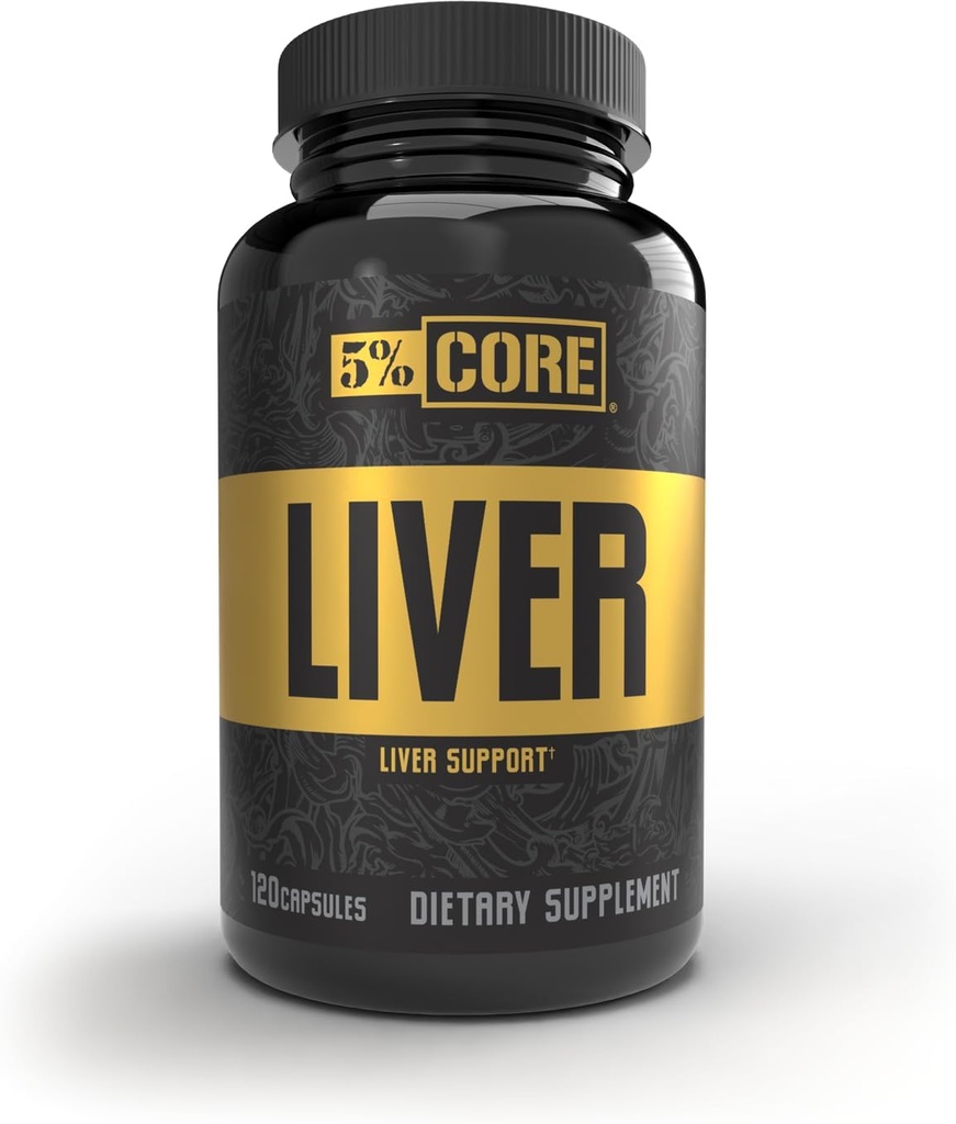 % 5 Core Liver Support | NAC (N-Acetyl L-Cysteine) 1000 mg, Milk Thistle 750 mg, L-Glutathione 300 mg | Liver Cleanse Detox & Tamir Supplement (30 Capsules)