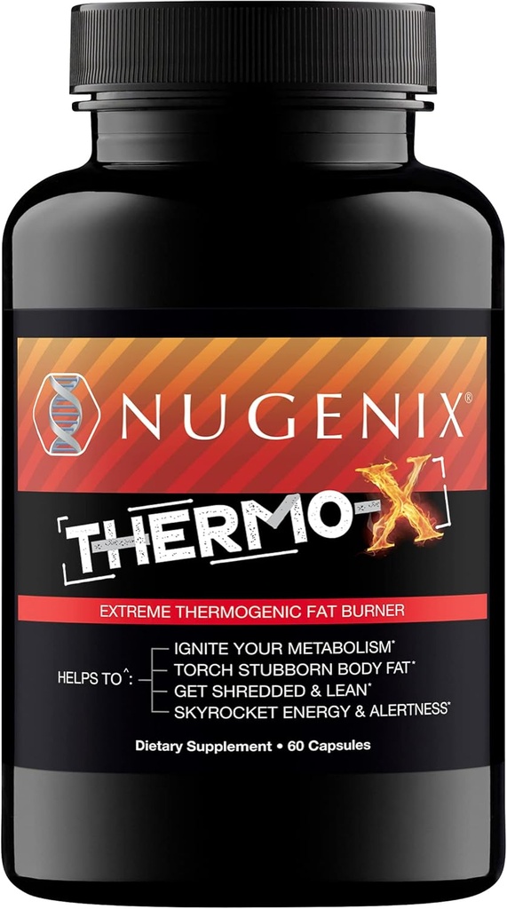 Nugenix Thermo-X: Termgenic Fat Burner Supplement for Men, Extreme Metabolicifier, 60 Count