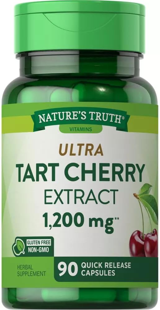 Nature's Truth Ultra Tart Cherry 1200 mg Συμπλήρωμα διατροφής Γρήγορης αποδέσμευσης Κάψουλες - 90 ct, Συσκευασία των 2