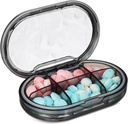 Portre Tıp Davası Kompakt Seyahat Tasarımı için Birden Çok Karşılaştırmalı Pill Organize Edilmiş Koruma Şık Su Ripple Görünümü Daily Use and Jewel Storage