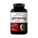 NatureBell Korean Red Ginseng 2,250mg ανά υπηρεσία, 240 Softgels 