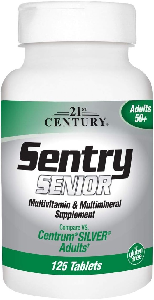 21. Yüzyıl Sentry Senior 50+ Tablet 100 Ct (2 Pack)