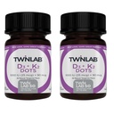 Twinlab Βιταμίνη D3 1000 + K2 κουκκίδες - Υγεία των οστών και της καρδιάς - Ανοσοποιητική υποστήριξη - 25 mcg, 60 δισκία (1000 IU) (2 Συσκευασία)
