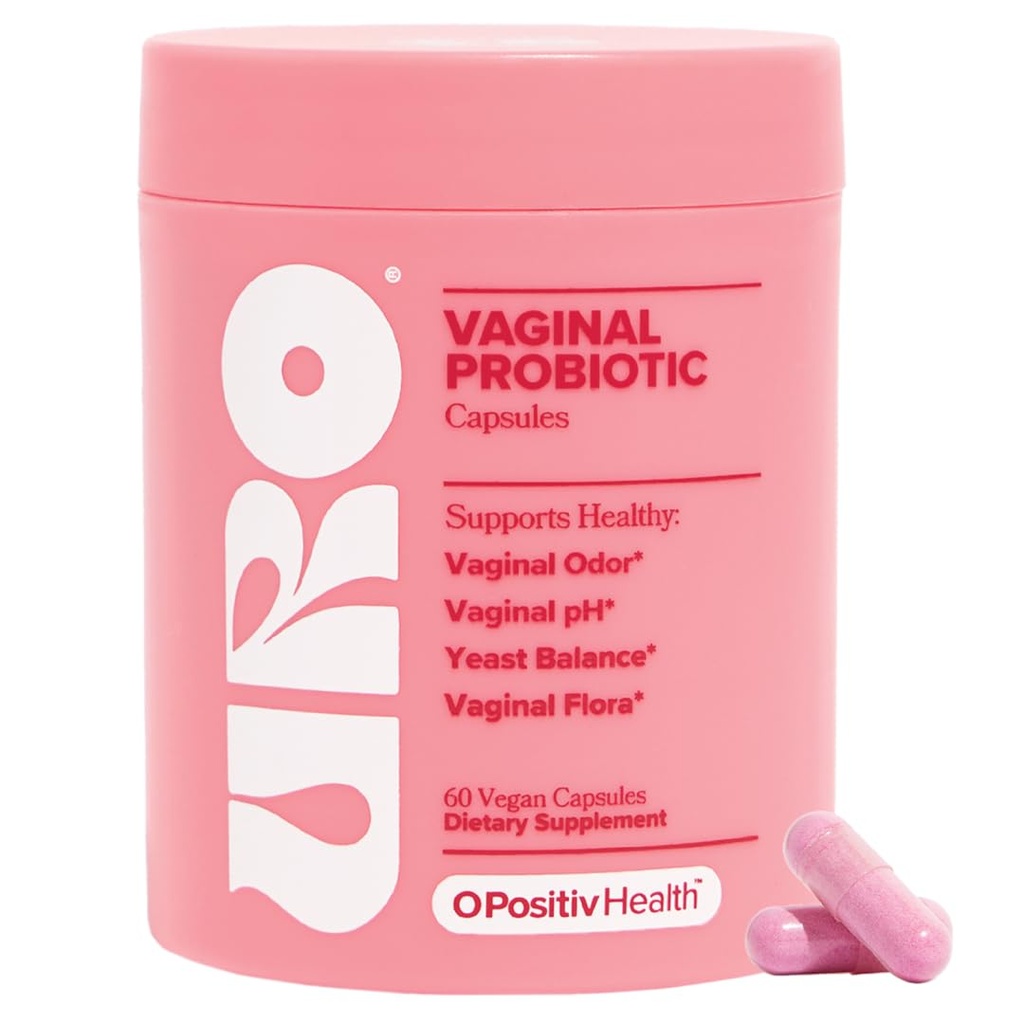 O Positiv URO Vaginal Probiyotiks for Women pH Balance with Prebiyotiks & Lactobacillus Probiyotikleri - Vaginal Health Supplement - Sağlıklı Vaginal Odor & Vaginal Flora, 60 Kont (Polonya)