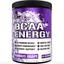 EVL BCAAs Amino Asits Toz - BCAA Energy Pre Workout Toz for Muscle Recovery Lean growth and Endurance - Rehydating Post Workout Recovery Drink with Natural Caffeine - Furious Grape