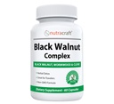 Nutracraft Black Walnut Detox Cleanse Supplement | Black Walnut, Wormwood, Clove, PAU D'Arco, Candy Seed, PA, çinko | Intestinal Guard for Humans | 60 Capsules