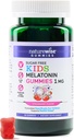 NatureWise Kids Melatonin 1 mg Sugar-Free Gummies for Children Ages 4 & Up - Non-Habit Form Sleep Aid - Strawberry Flavored - Vegan, No Gluten, Non-GMO - 60 Kont[2-Month Supply]