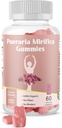 Pueraria Mirifica Gummy Organic Supplement - Pure Root 10:1 Mekanik 60 Veggie Gummies, Premium - Transgender için. Kadınlar, Erkekler...