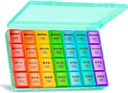 XL Large Weekly Pill Organizer 4 Times a Day, 7Day Pill Box and Organizer AM PM, Big Karşılaştırmalar Pill Case, Monthly Drug Organizer 28 Days columns for Fish Oils