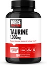FORCE FACTOR Taurine Supplement, Taurine 500 mg Capsules Antioksi Supplement to Support Nervous System and Cellular Health, Vegan, No Gelatin, Non-GMO, 180