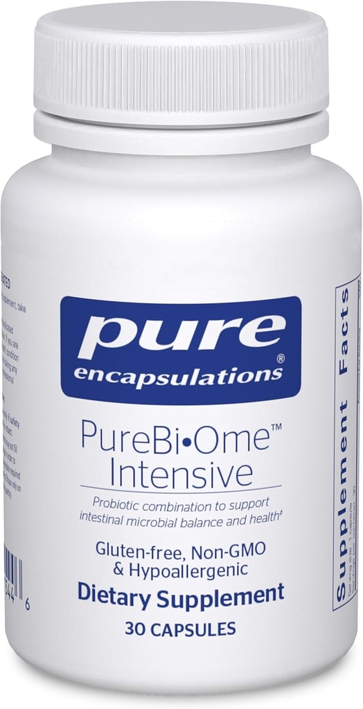 Pure Encapsulations PureBi•Ome Intensive | Hypoallergenic Multi-Strain Probiotic Blend to Support Healthy Intestinal Microflora Balance | 30 Capsules