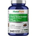 Κάψουλες σπόρων σέλινου NusaPure 10:1 Extract, 375 mg Ισοδύναμο με 3750mg, 240 Veggie Caps, Non-GMO, Vegan