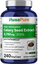 NusaPure Celery Tohum Capsules 10:1 Ekstraksiyon, 375 mg 3750 mg, 240 Veggie Caps, Non-GMO, Vegan